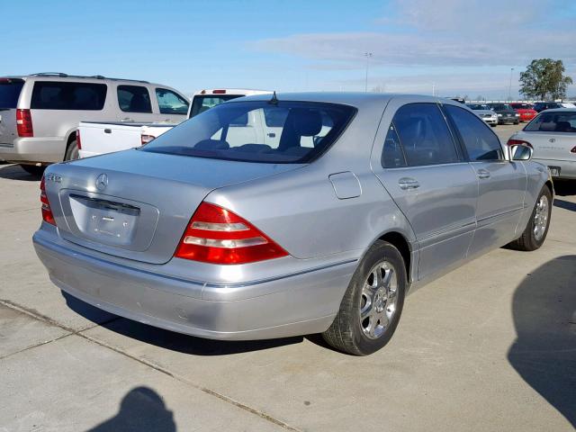 WDBNG70J91A174663 - 2001 MERCEDES-BENZ S 430 SILVER photo 4