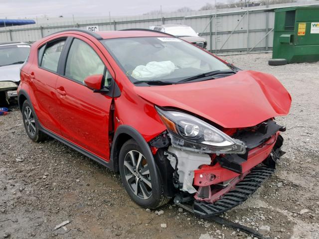 JTDKDTB36K1625411 - 2019 TOYOTA PRIUS C RED photo 1