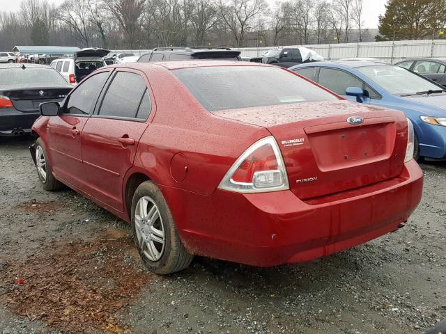 3FAFP06ZX6R211863 - 2006 FORD FUSION S MAROON photo 3