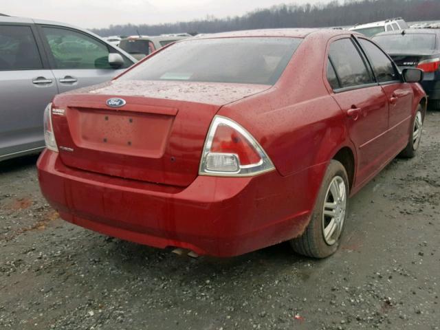 3FAFP06ZX6R211863 - 2006 FORD FUSION S MAROON photo 4