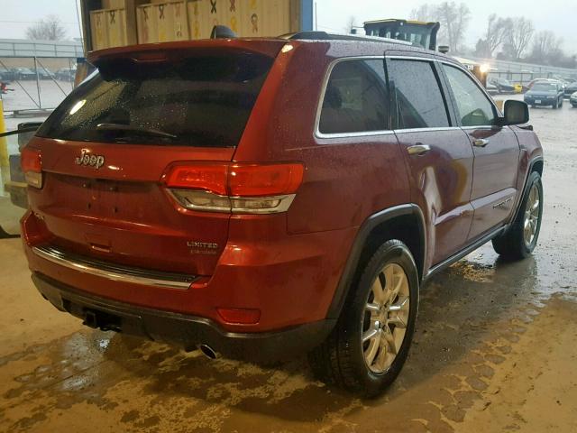 1C4RJFBTXEC115242 - 2014 JEEP GRAND CHER RED photo 4