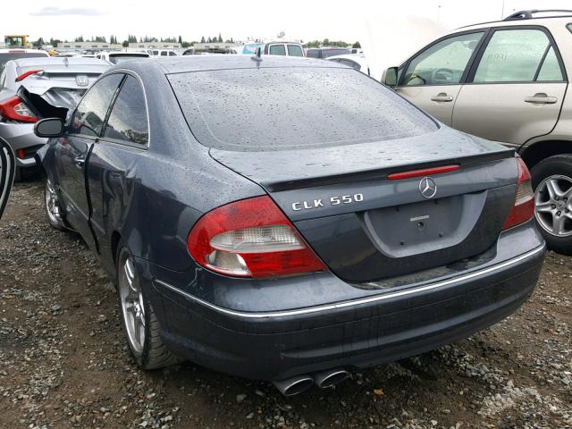 WDBTJ72H89F265148 - 2009 MERCEDES-BENZ CLK 550 BLUE photo 3