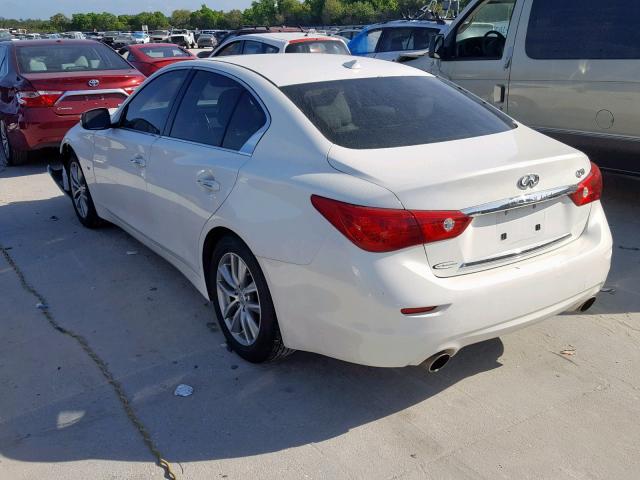 JN1BV7AP6EM679628 - 2014 INFINITI Q50 BASE WHITE photo 3