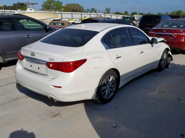 JN1BV7AP6EM679628 - 2014 INFINITI Q50 BASE WHITE photo 4