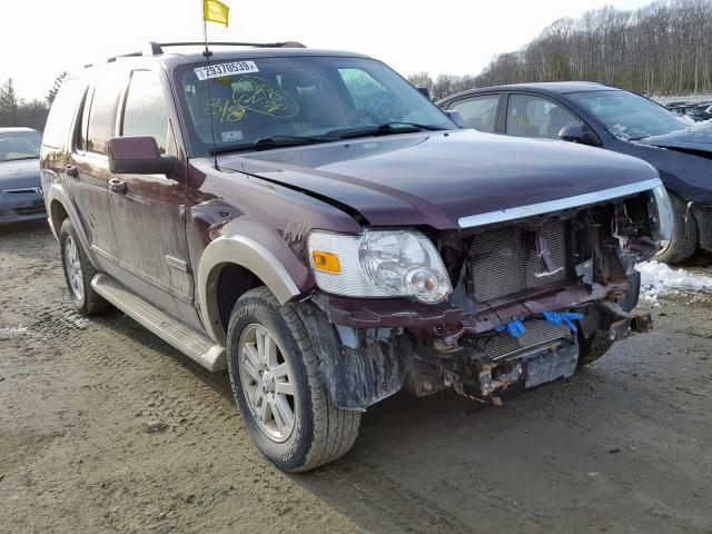 1FMEU74E07UB51072 - 2007 FORD EXPLORER E MAROON photo 1