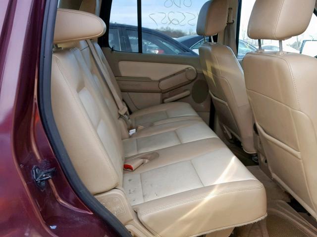 1FMEU74E07UB51072 - 2007 FORD EXPLORER E MAROON photo 6