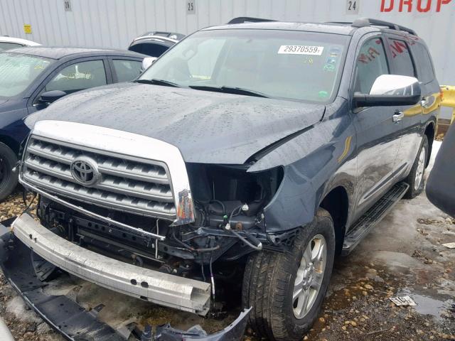 5TDBY68A68S017962 - 2008 TOYOTA SEQUOIA LI GRAY photo 2