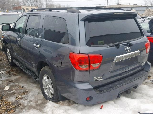 5TDBY68A68S017962 - 2008 TOYOTA SEQUOIA LI GRAY photo 3