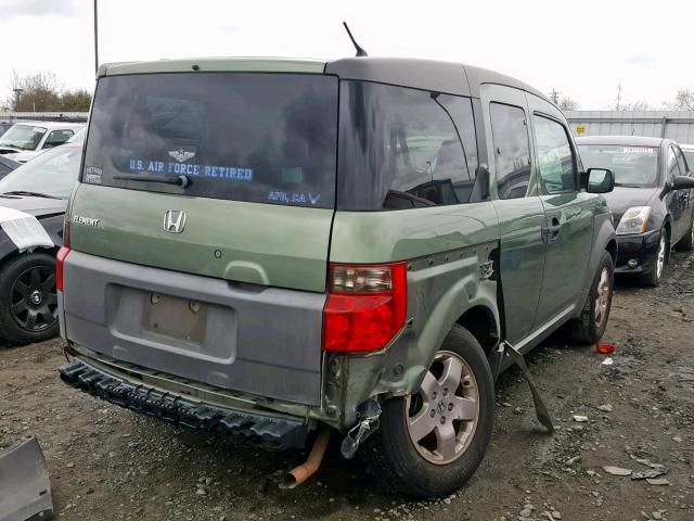 5J6YH18553L019481 - 2003 HONDA ELEMENT EX GREEN photo 4