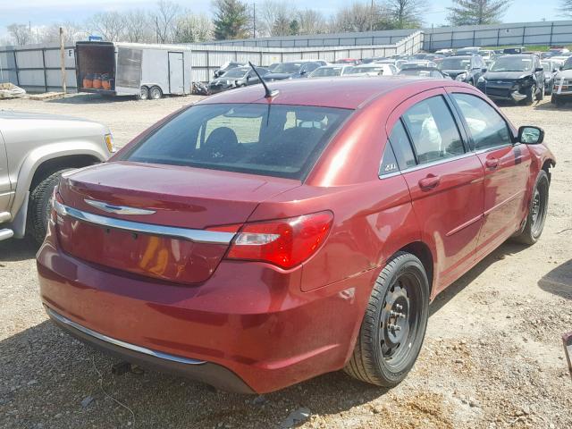 1C3BC4FB3BN557852 - 2011 CHRYSLER 200 LX BURGUNDY photo 4