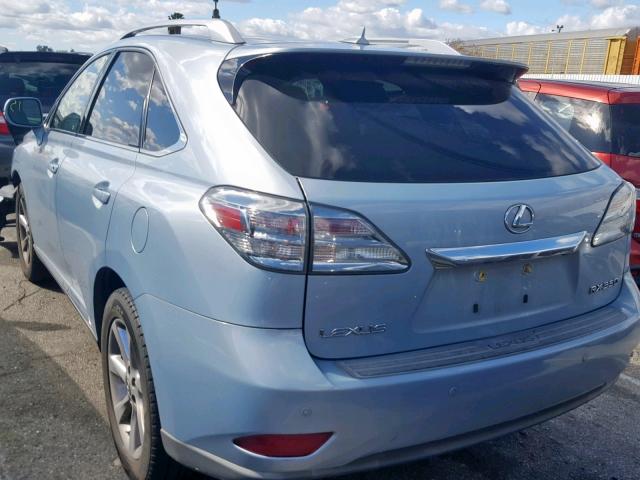 2T2ZK1BA5AC016484 - 2010 LEXUS RX350 BLUE photo 3