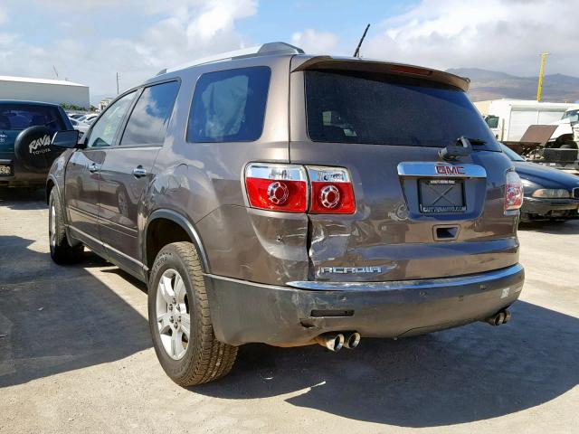 1GKLRLED4AJ124112 - 2010 GMC ACADIA SLE BROWN photo 3