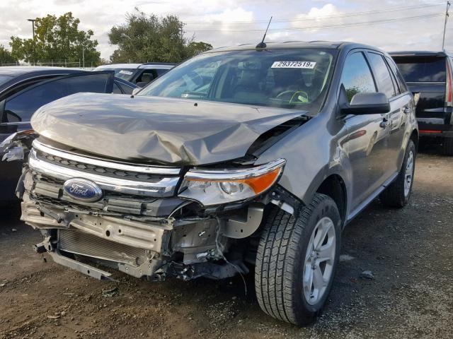 2FMDK3JC1DBC45976 - 2013 FORD EDGE SEL GRAY photo 2