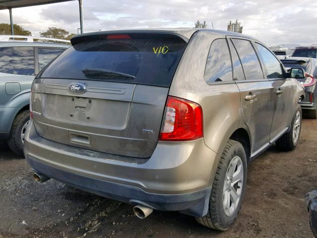 2FMDK3JC1DBC45976 - 2013 FORD EDGE SEL GRAY photo 4