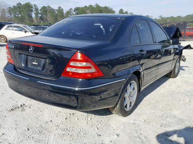 WDBRF64J43F340859 - 2003 MERCEDES-BENZ C 320 BLACK photo 4