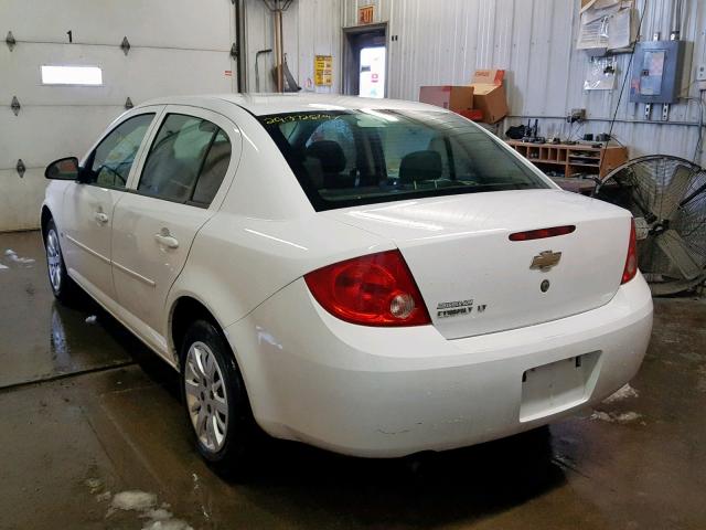 1G1AT58HX97261717 - 2009 CHEVROLET COBALT LT WHITE photo 3