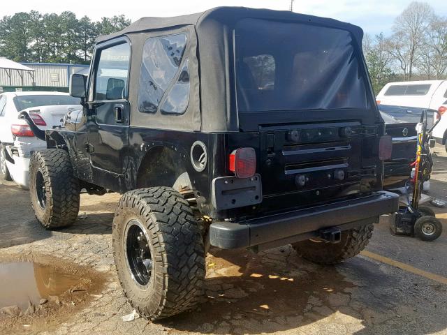 1J4FA49S51P365635 - 2001 JEEP WRANGLER / BLACK photo 3