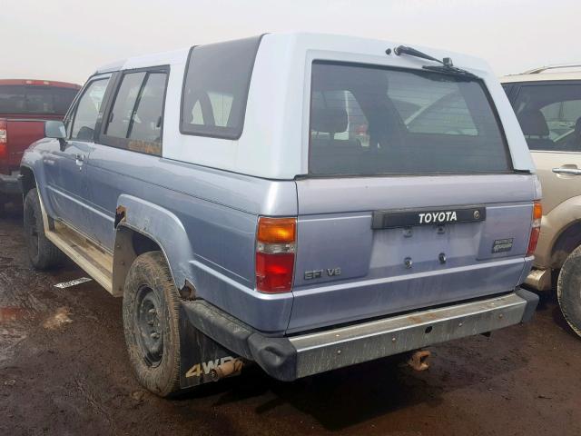 JT4VN62N5K0040385 - 1989 TOYOTA 4RUNNER VN BLUE photo 3