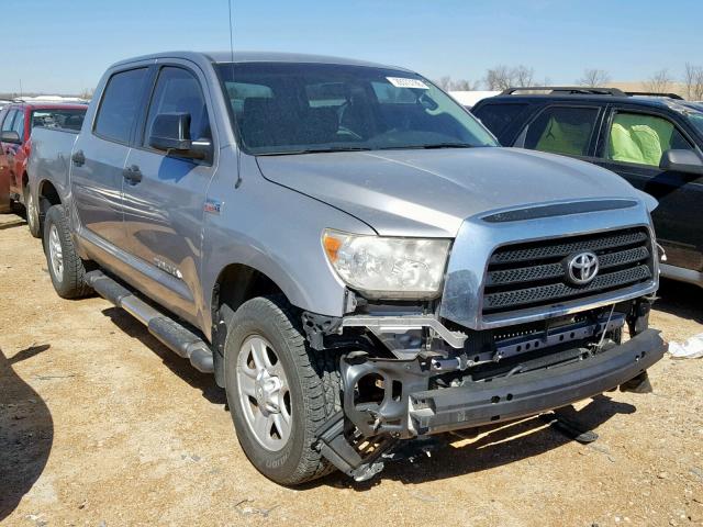 5TFDV541X8X047963 - 2008 TOYOTA TUNDRA CRE SILVER photo 1