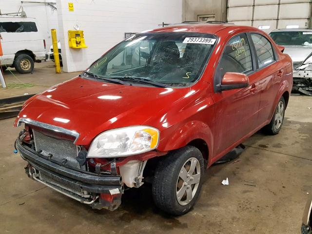 KL1TD5DEXAB046601 - 2010 CHEVROLET AVEO LS RED photo 2