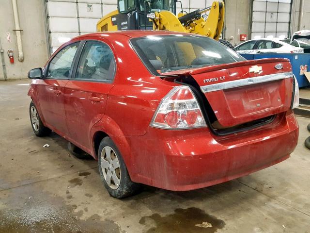 KL1TD5DEXAB046601 - 2010 CHEVROLET AVEO LS RED photo 3