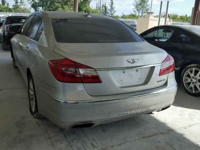 KMHGC4DDXDU235980 - 2013 HYUNDAI GENESIS 3. SILVER photo 3