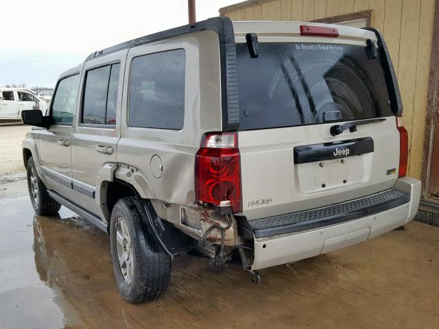 1J8HH48P57C673033 - 2007 JEEP COMMANDER BEIGE photo 3