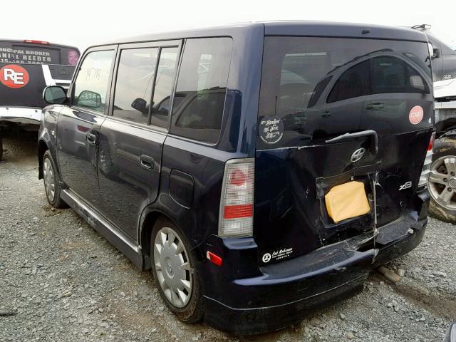 JTLKT334664070821 - 2006 TOYOTA SCION XB BLUE photo 3
