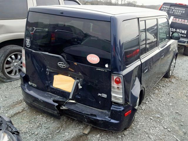JTLKT334664070821 - 2006 TOYOTA SCION XB BLUE photo 4