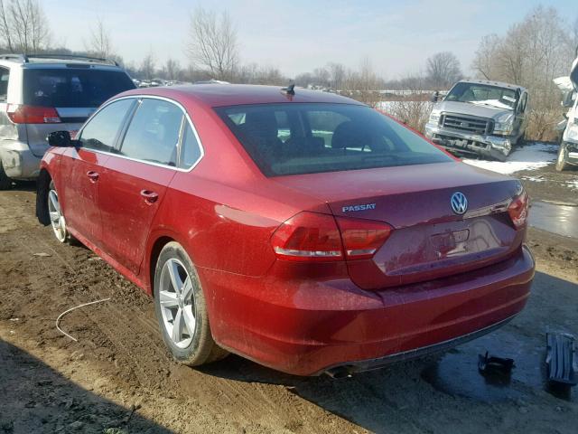 1VWAS7A3XFC109666 - 2015 VOLKSWAGEN PASSAT S BURGUNDY photo 3