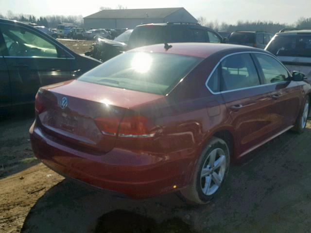 1VWAS7A3XFC109666 - 2015 VOLKSWAGEN PASSAT S BURGUNDY photo 4