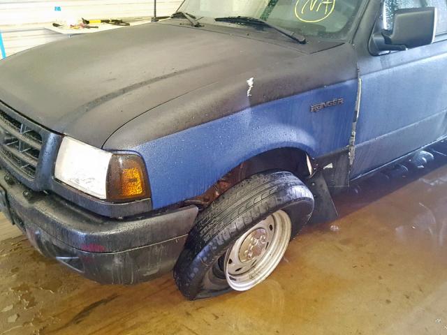 1FTYR10D53PA69988 - 2003 FORD RANGER BLACK photo 9