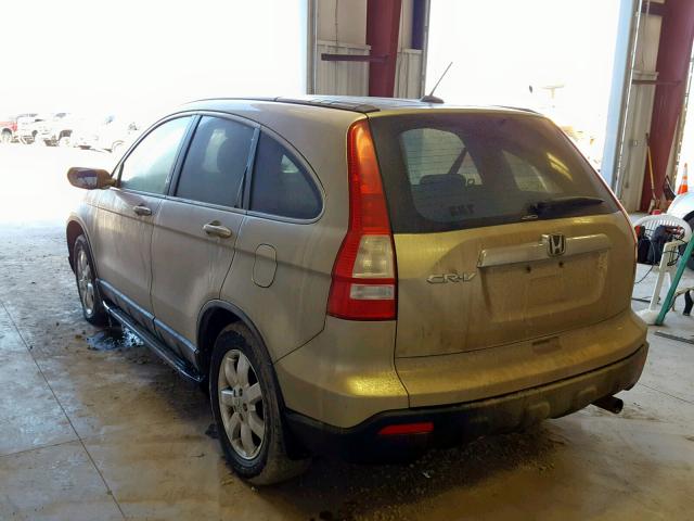 JHLRE48718C056589 - 2008 HONDA CR-V EXL BEIGE photo 3