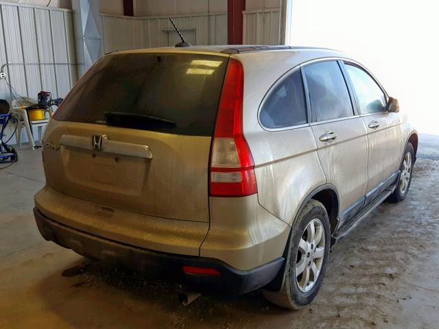 JHLRE48718C056589 - 2008 HONDA CR-V EXL BEIGE photo 4