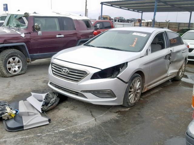 5NPE34AF4FH089378 - 2015 HYUNDAI SONATA SPO SILVER photo 2