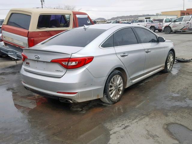 5NPE34AF4FH089378 - 2015 HYUNDAI SONATA SPO SILVER photo 4