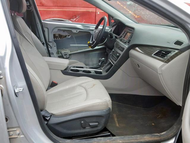 5NPE34AF4FH089378 - 2015 HYUNDAI SONATA SPO SILVER photo 5