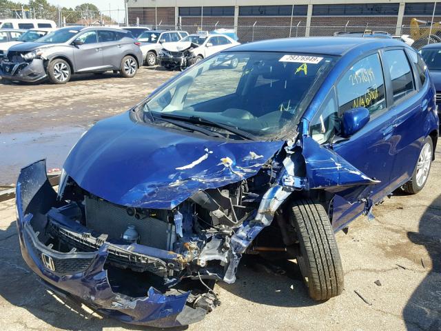 JHMGE8H58BC019149 - 2011 HONDA FIT SPORT BLUE photo 2