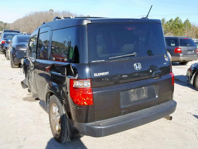 5J6YH28707L000334 - 2007 HONDA ELEMENT EX BLACK photo 3