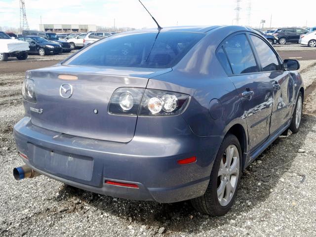 JM1BK323881186260 - 2008 MAZDA 3 S GRAY photo 4