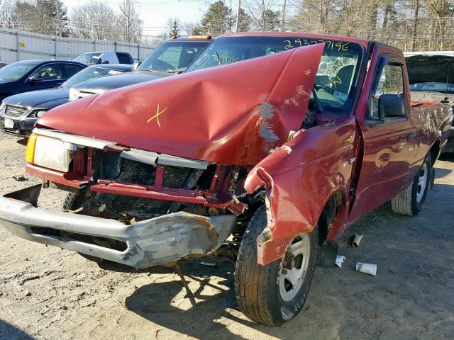 1FTCR10A1VTA41809 - 1997 FORD RANGER RED photo 2