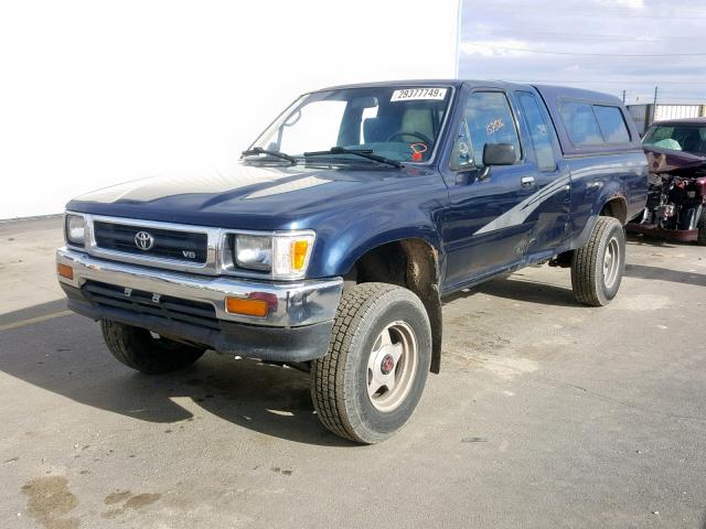 JT4VN13D1P5102304 - 1993 TOYOTA PICKUP 1/2 BLUE photo 2