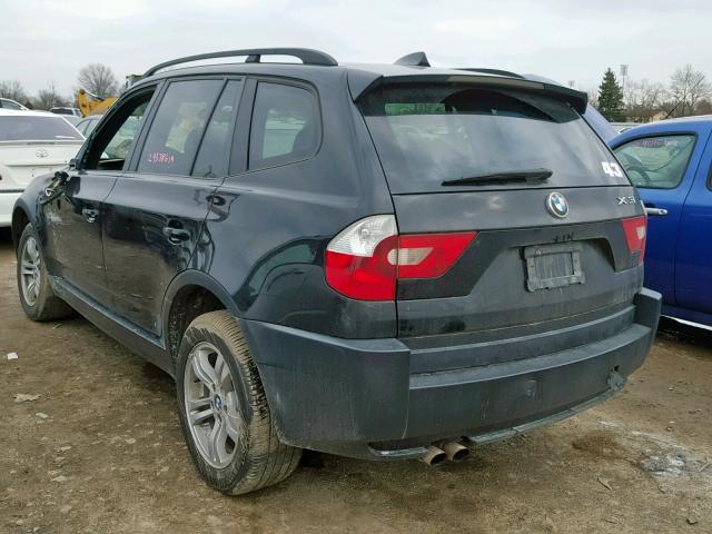 WBXPA93445WD02304 - 2005 BMW X3 3.0I BLACK photo 3