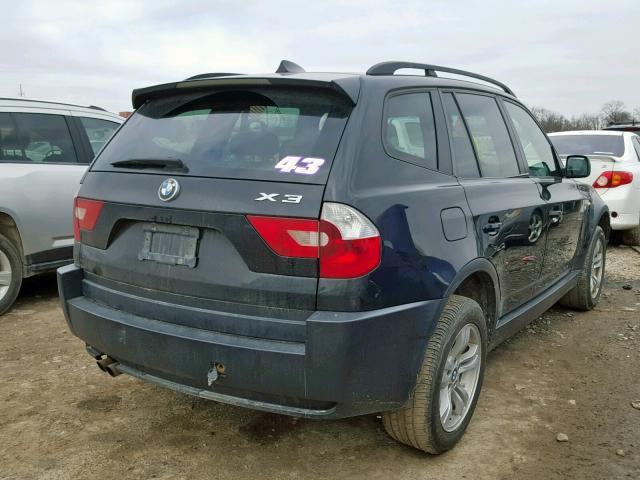 WBXPA93445WD02304 - 2005 BMW X3 3.0I BLACK photo 4