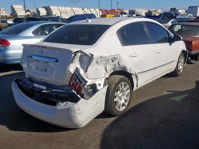 3N1AB6APXBL670368 - 2011 NISSAN SENTRA 2.0 WHITE photo 4