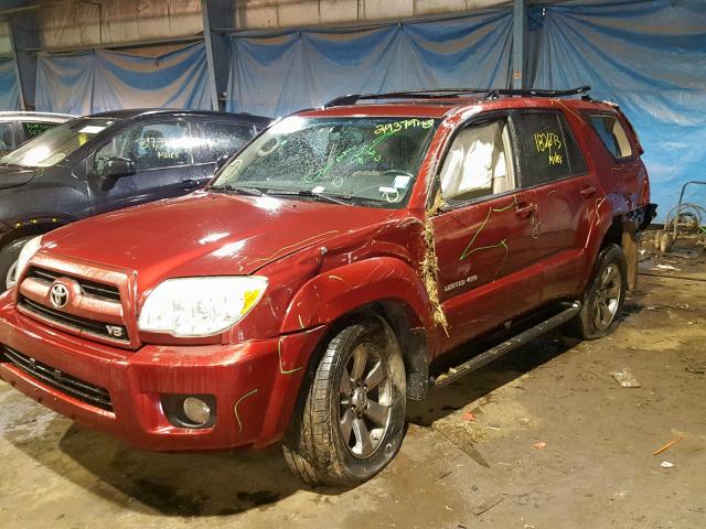 JTEBT17R38K004436 - 2008 TOYOTA 4RUNNER LI RED photo 9