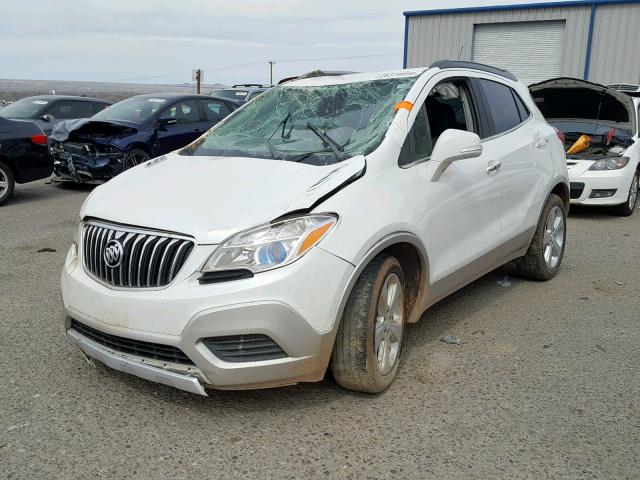 KL4CJASB0FB266575 - 2015 BUICK ENCORE WHITE photo 2