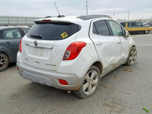 KL4CJASB0FB266575 - 2015 BUICK ENCORE WHITE photo 4