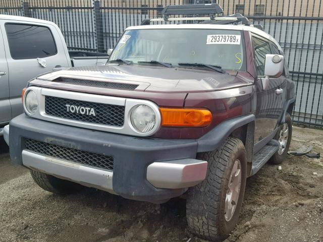 JTEBU11F170099388 - 2007 TOYOTA FJ CRUISER BURGUNDY photo 2