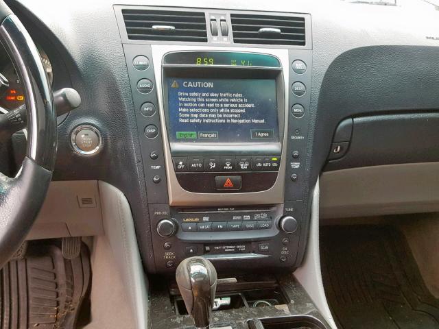 JTHCH96S860005103 - 2006 LEXUS GS GENERAT SILVER photo 9